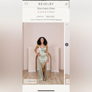 Rava satin dress from Revelry